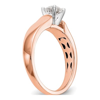 14K Rose Gold Solitaire Engagement Ring Mounting – view 6