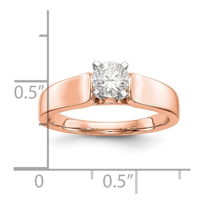 14K Rose Gold Solitaire Engagement Ring Mounting – view 7