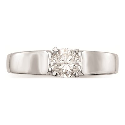 14K White Gold Solitaire Engagement Ring Mounting – view 4
