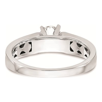 14K White Gold Solitaire Engagement Ring Mounting – view 5