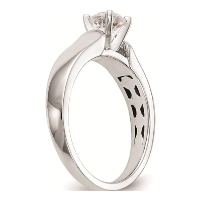14K White Gold Solitaire Engagement Ring Mounting – view 6