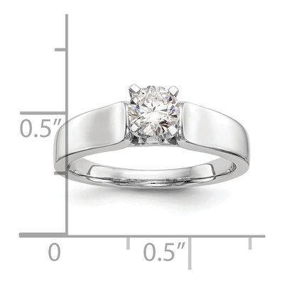 14K White Gold Solitaire Engagement Ring Mounting – view 7