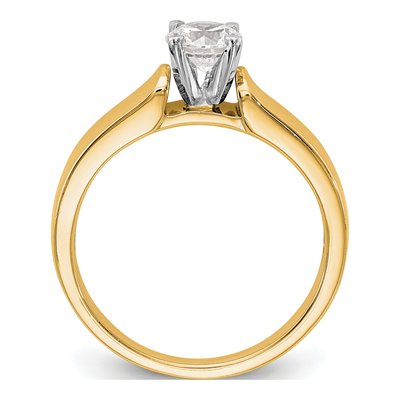 14K Yellow Gold Solitaire Engagement Ring Mounting – view 2