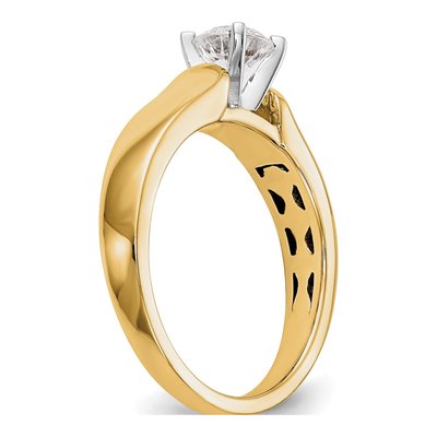 14K Yellow Gold Solitaire Engagement Ring Mounting – view 7