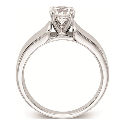 14K White Gold Peg Set Engagement Ring Mounting – view 3