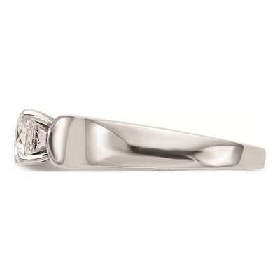 14K White Gold Peg Set Engagement Ring Mounting – view 4