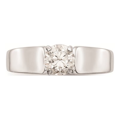 14K White Gold Peg Set Engagement Ring Mounting – view 5