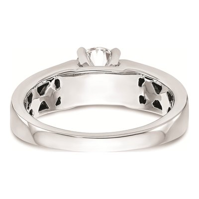 14K White Gold Peg Set Engagement Ring Mounting – view 6