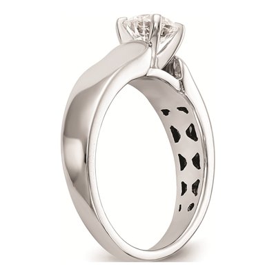 14K White Gold Peg Set Engagement Ring Mounting – view 7