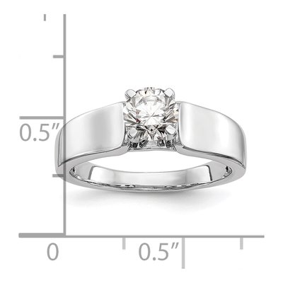 14K White Gold Peg Set Engagement Ring Mounting – view 8