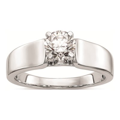 14K White Gold Peg Set Engagement Ring Mounting