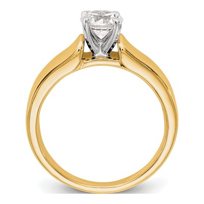 14K Yellow Gold Solitaire Engagement Ring Mounting – view 2