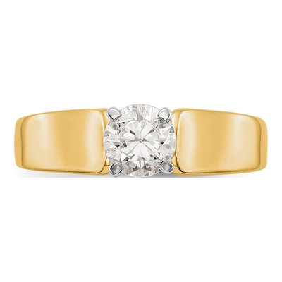 14K Yellow Gold Solitaire Engagement Ring Mounting – view 4