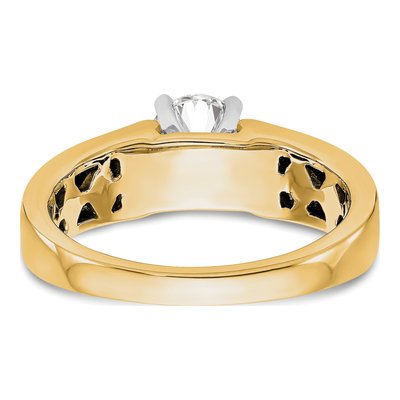 14K Yellow Gold Solitaire Engagement Ring Mounting – view 5