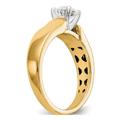 14K Yellow Gold Solitaire Engagement Ring Mounting – view 6