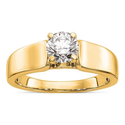14K Yellow Gold Solitaire Engagement Ring Mounting