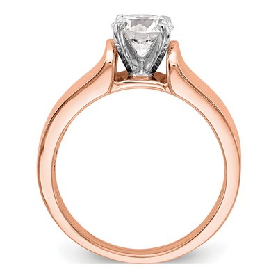 14K Rose Gold Solitaire Engagement Ring Mounting – view 2