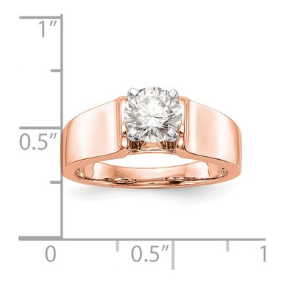 14K Rose Gold Solitaire Engagement Ring Mounting – view 3