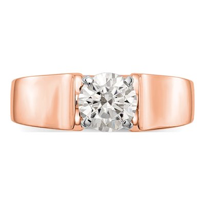 14K Rose Gold Solitaire Engagement Ring Mounting – view 5