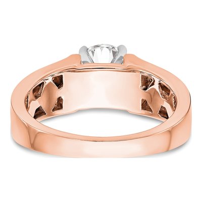 14K Rose Gold Solitaire Engagement Ring Mounting – view 6