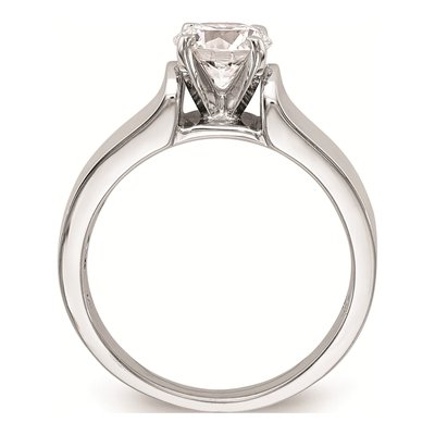 14K White Gold Solitaire Engagement Ring Mounting – view 3