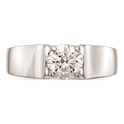 14K White Gold Solitaire Engagement Ring Mounting – view 5