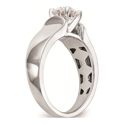 14K White Gold Solitaire Engagement Ring Mounting – view 7