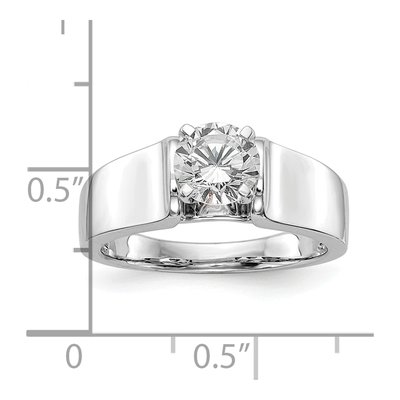 14K White Gold Solitaire Engagement Ring Mounting – view 8