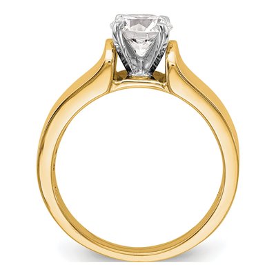 14K Yellow Gold Solitaire Engagement Ring Mounting – view 2