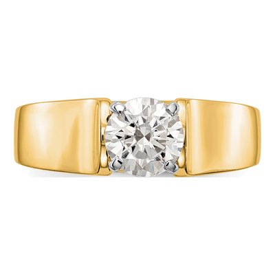 14K Yellow Gold Solitaire Engagement Ring Mounting – view 4