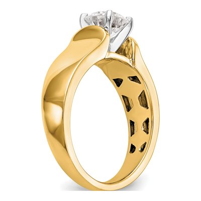 14K Yellow Gold Solitaire Engagement Ring Mounting – view 6