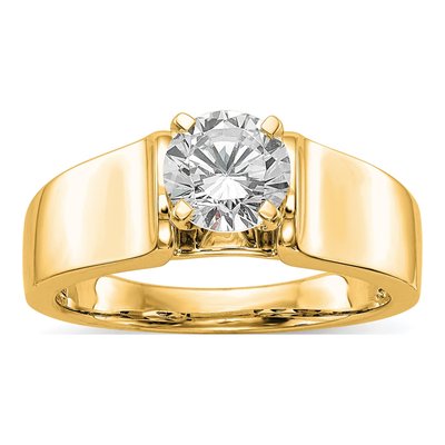 14K Yellow Gold Solitaire Engagement Ring Mounting