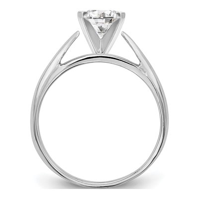 14K White Gold Peg Solitaire Bridal Set Mounting – view 2