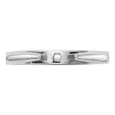 14K White Gold Peg Solitaire Bridal Set Mounting – view 4