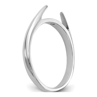 14K White Gold Peg Solitaire Bridal Set Mounting – view 5
