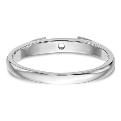 14K White Gold Peg Solitaire Bridal Set Mounting – view 6