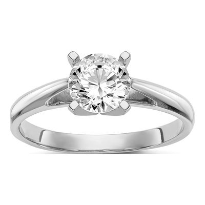 14K White Gold Peg Solitaire Bridal Set Mounting