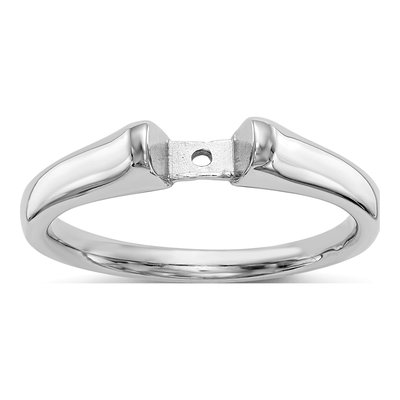 14K White Gold Solitaire Engagement Ring Mounting – view 8