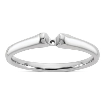 14K White Gold Solitaire Engagement Ring Mounting