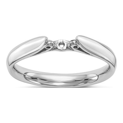 14K White Gold Solitaire Engagement Ring Mounting – view 8