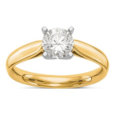 14K Yellow Gold Solitaire Engagement Ring Mounting