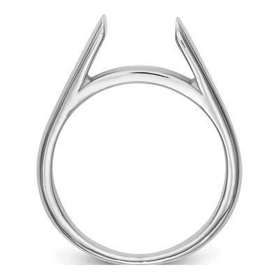 14K White Gold Solitaire Engagement Ring Mounting – view 3