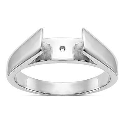 14K White Gold Solitaire Engagement Ring Mounting – view 8