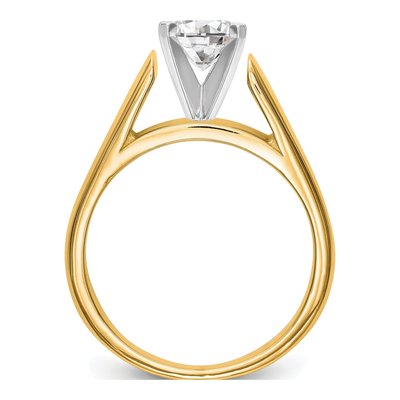 14K Yellow Gold Solitaire Engagement Ring Mounting – view 2