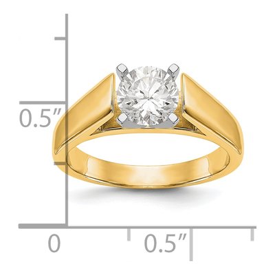 14K Yellow Gold Solitaire Engagement Ring Mounting – view 3
