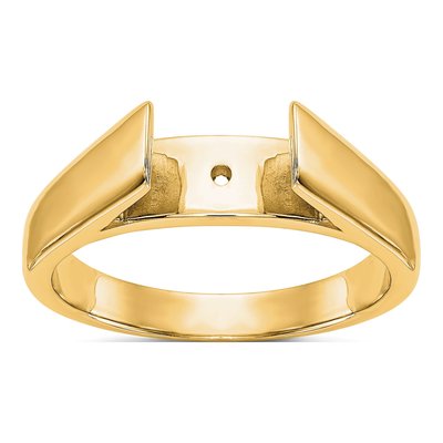 14K Yellow Gold Solitaire Engagement Ring Mounting – view 8