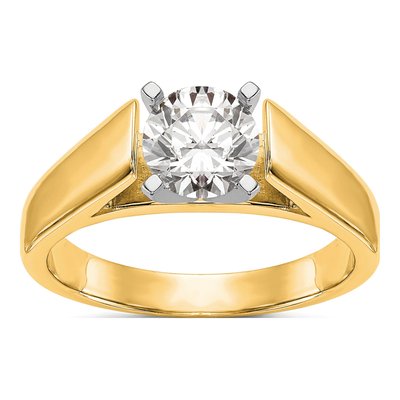 14K Yellow Gold Solitaire Engagement Ring Mounting