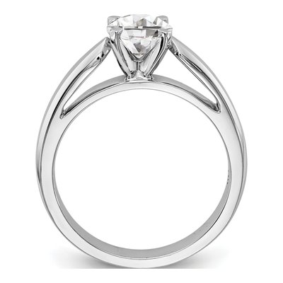 14K White Gold Peg Solitaire Engagement Bridal Set Mounting – view 2