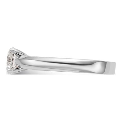 14K White Gold Peg Solitaire Engagement Bridal Set Mounting – view 3