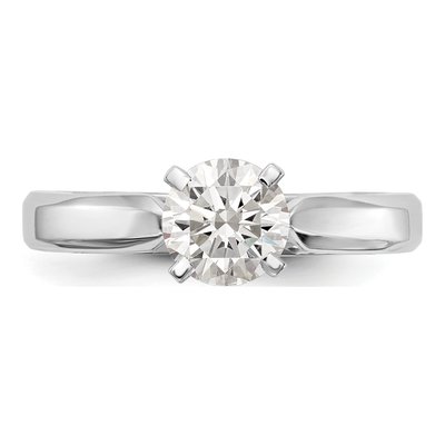 14K White Gold Peg Solitaire Engagement Bridal Set Mounting – view 4